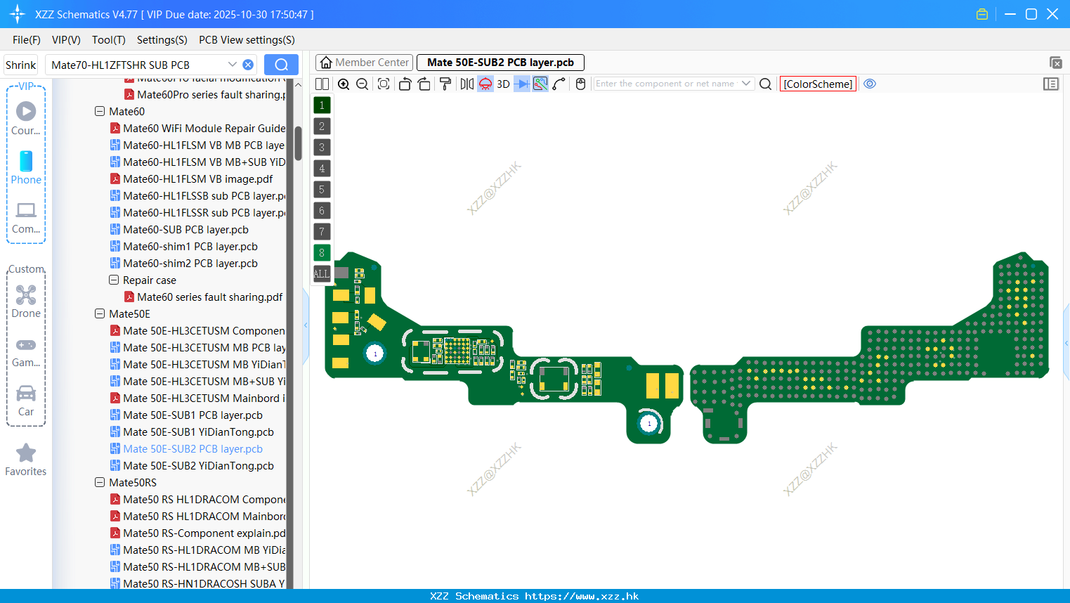 Huawei Mate 50E-SUB2 PCB Layer